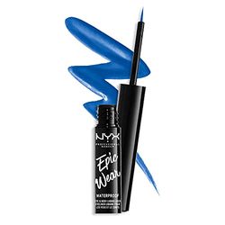 NYX Professional Makeup Eyeliner Liquide Semi-Permanent Epic Wear, Longue Tenue, Waterproof, Maquillage et Body Art Créatif, Fini Mat, Couleur : Bleu (Sapphire)