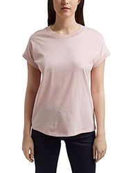 ESPRIT Shirt met Ajour-details, biologisch katoen/Tencel™, nude, L