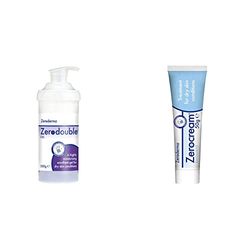 Zeroderma Zerodouble Gel 500g - Moisturising Emollient Gel for Dry Skin Conditions & Zerocream Emollient 50g, For Dry Skin, Eczema and Dermatitis, Dry Skin Moisturiser, Helps Restore The Skin Barrier