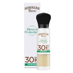 HAWAIIAN Tropic 30.0 Mineral Brush SPF30, Protezione solare viso SPF30 in polvere con comodo applicatore a pennello, Con filtri minerali