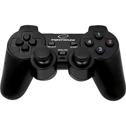 Esperanza EG102 WARRIOR Gamepad de vibração USB para computadores, cor preta
