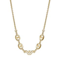 Emporio Armani Collier pour femme, EGS3058710, Or, Métal, Pas de gemme