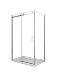 Box Doccia Angolare Reversibile Lusso Parete Fissa e Porta Scorrevole Vetro 8 mm H.190 (90 (87-89,5) x 160 (157,5-159))
