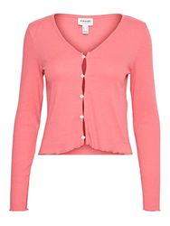 VERO MODA VMTULIA Short LS V-Neck Cardigan VMA Maglione, Hot Pink, XS Donna