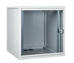 Kast RACK 19" 09U Diepte 450 mm voor montage grijs gemonteerd Serie EAVI