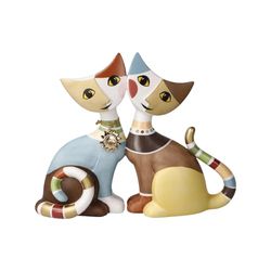 Goebel Letizia e Cosmo letnia para kotów 2023 od artystki Rosiny Wachtmeister z porcelany biszkoptowej, 31-343-07-1