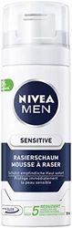 NIVEA MEN Schiuma da barba sensibile in confezione da 1 (1 x 50 ml), schiuma da barba in pratica dimensione da viaggio, schiuma da barba delicata per uomo