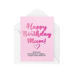 Funny Birthday Cards Happy Birthday Mum Sorry I Ruined Your Cards Friend Cute Greeting Card Witty Humour Laughter Banter Joke Fun CBH102
