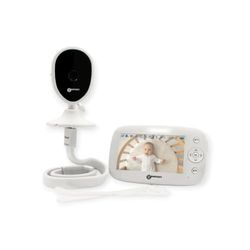Geemarc Amplicall Sentinel – babymonitor med färgskärm och dubbelriktad radio – ljud, rörelse- och temperatursensor – högt larm på 95 dB och vibrationskudde – version FR