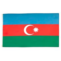 AZ FLAG - Bandera Azerbaiyán - 90x60 cm - Bandera Azerbaiyana 100% Poliéster Con Ojales de Metal integrados - 50g - Colores Vivos Y Resistente A La Decoloración