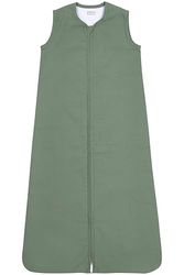 Meyco Baby Woven Uni babysovsäck, sovsäck (100% bomull, hudvänlig, säker passform, lång dragkedja, sommarsovsäck baby, storlek: 70 cm), Skogsgrön