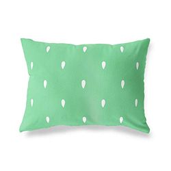 BonaMaison Fundas para Cojínes, Verde Petróleo-Blanco Funda de Almohada para Sofá Coche Silla Oficina Cama Decorativa Moderna Decoración del Hogar, 45x60 Cm - Diseñado y Fabricado en Turquía