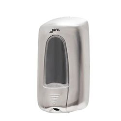 Jofel - Distributeur de Savon Mural, Rechargeable avec Cartouches de Mousse et de Gel d'une capacité de 1L, Valve Anti-Corrosion et Anti-Goutte, Corps en Acier Inoxydable, Aitana AC74500