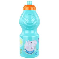 P:os 30693 - drinkfles voor jongens en meisjes, ca. 400 ml, met Peppa Pig motief en sportsluiting, van kunststof, bpa- en ftalaatvrij