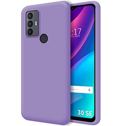 Tumundosmartphone Funda Silicona Líquida Ultra Suave para TCL 30 SE / 30E / 306 Color Morada