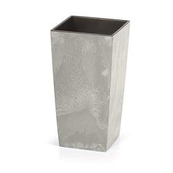 Prosperplast Urbi Square betongblomkruka, 2-i-1 betongkruka med rektangulär plastkruka (400 mm)