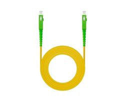 Watio Wave Câble à fibre optique - Câble simplex SC/APC vers SC/APC, longueur 2 m, matériau LSZH, jaune, idéal pour les connexions à haute vitesse. *