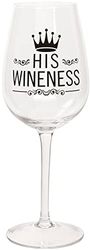 Copa de vino 'His Wineness', 420 ml, en caja de regalo