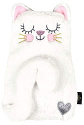 moses. Ed, the Cat warmwaterkruik Kitty met overtrek, warmwaterkruik met zachte bekleding in wit kattendesign, inhoud van de fles ca. 700 ml, 1 stuk (1 stuk)