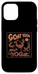 Carcasa para iPhone 14 Pro Divertido póster de postura dura de yoga de cabra