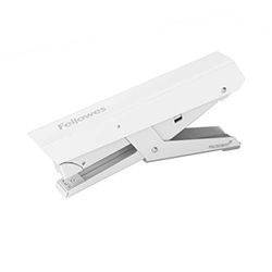 Fellowes Pinza per cucitrice senza inceppamento, capacità 40 fogli – cucitrice manuale antibatterica LX890 – utilizza punti da 24/6 mm, 26/6 mm e 24/8 mm, colore: bianco