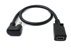 SYSTEM-S USB 3.1 U Turn 180° kabel 30 cm type C stekker naar 2.0 mini bus hoek zwart