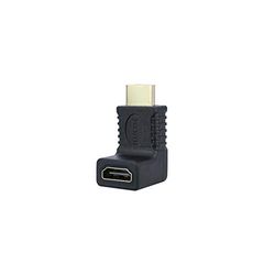 Brightium Adaptateur HDMI coudé, conçu pour connecter des appareils HDMI dans des espaces restreints, avec connecteur Femelle vers mâle, idéal pour éviter l'usure par Flexion du câble.