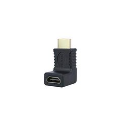 NANOCABLE 10.16.0011 HDMI Adapter V1.3 Angled A/H-A/M Female-Male, Black