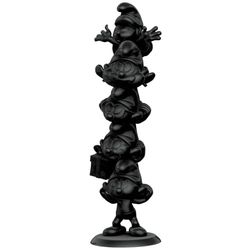 Plastoy Collectoys - matt svart smurfkolumn