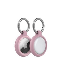 Custodia OtterBox Sleek per AirTag, antishock e cadute, protezione Ultra sottile e Rugged per Apple AirTags con moschettone, Rosa Chiaro