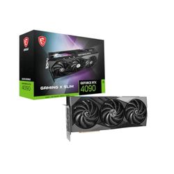 MSI GeForce RTX 4090 GAMING X SLIM 24G Gaming Graphics Card - 24GB GDDR6X, 2695 MHz, PCI Express Gen 4, 384-bit, 2x DP v 1.4a, HDMI 2.1a (Supports 4K & 8K HDR) Black