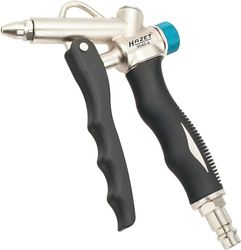 Pistola de sopro de 2 vias HAZET 9040-4 - conexão de ar na cabeça ou no punho, ideal para remover sujidade fina de áreas de difícil acesso - com robusta capa de alumínio