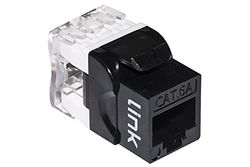 LINK LK6AUB PRESA RETE KEYSTONE JACK RJ45 CATEGORIA 6A UTP COLORE NERO 180°