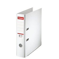 Esselte, Classeurs à levier A4 N°1, Blanc, Dos de 75 mm, Plastique, Lot de 1, Gamme Vivida, 811300
