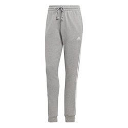 adidas Essentials 3-Stripes Pantaloni da allenmento, Medium Grey Heather/White, M