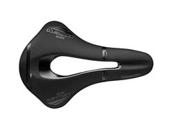Selle San Marco - Shortfit Open-Fit Carbon FX Wide, Siodełko do Rowerów Wyścigowych, Mtb i Szutrowych, o Ograniczonej Długości, z Rail ze Stopu Stali - Czarne