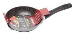 Sartén de aluminio forjado, efecto piedra, 18 cm, ideal para cocinar sin que se pegue, perfecta para saltear y freír alimentos.
