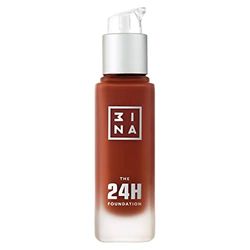 3INA MAKEUP - The 24h Foundation 672 - Cioccolato Fondotinta con Sottotono Rosa - Fondotinta Coprente Professionale - Fondotinta Liquido per Colore Uniforme - Vegan - Cruelty Free