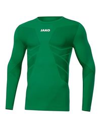 JAKO Comfort 2.0, Maniche Lunghe. Uomo, Verde Sportivo, S