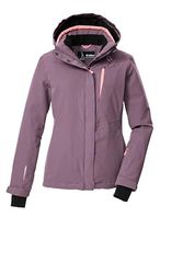 Killtec Giacca da sci da donna con cappuccio rimovibile e paraneve KSW 25 WMN SKI JCKT, viola, 42, 43411-000