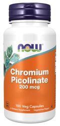 Now Foods - CHROMIUM PICOLINATE 200 mcg | Picolinato de Cromo 200 mcg | Apoyo al Metabolismo y Regulación del Azúcar en Sangre - 100 Cápsulas Veganas