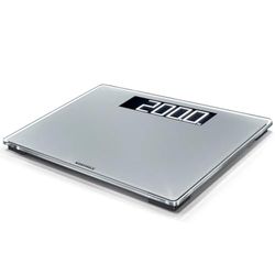 Soehnle Digital Scale Style Sense Comfort 600, Extra Large Bathroom Digital Scales, White Weighing Scales, Safety Glass Weight Scales for Body Weight, Weighing in kg, lb and st, Capacity to 200 Kg