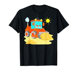 Cargadora de ruedas Comic Máquina de Construcción Niño Niño Excavadora Sitio de Construcción Camiseta