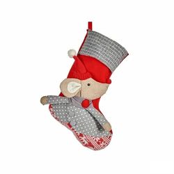 Krist+ Christmas Ornament Christmas Stocking Red Mouse 33 x 4 x 50 cm (12 Units)