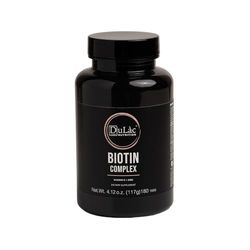 Dulàc - Biotin Complex, 180 Tablets, Food Supplement for Hair, Nails and Skin Growth, Enriched with Vitamin C, Zinc, Selenium and Pumpkin Seeds, 100% Made in Italy