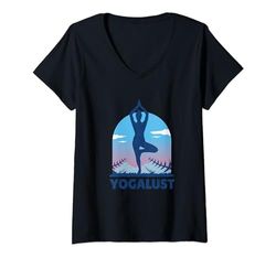 Mujer Yoga Namaste Mandala Espiritual Camiseta Cuello V