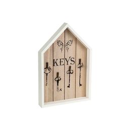Romimex Sleutelrek in natuurlijk wit, MDF, 18 x 27 x 3 cm