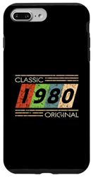 Carcasa para iPhone 7 Plus/8 Plus Classic 1980 Original Vintage Birthday Est Edición II 1980