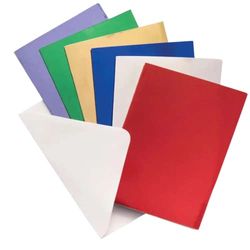 Baker Ross FE829 Metallic Wenskaarten voor Kerstmis - Pak van 12 stuks, losse kaartjes om kaarten te maken, maak je eigen kerstkaarten, ideaal voor knutselprojecten voor kinderen