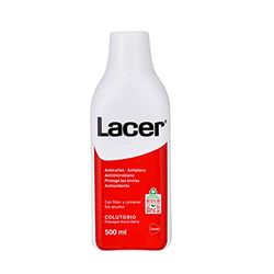 CLORHEXIDINA - Colutorio Lacer 500 ml , Enjuague Bucal, Uso Diario, sin Alcohol, Boca Sana y Protegida, Previene la Caries y la Placa Dental, Limpia en Profundidad